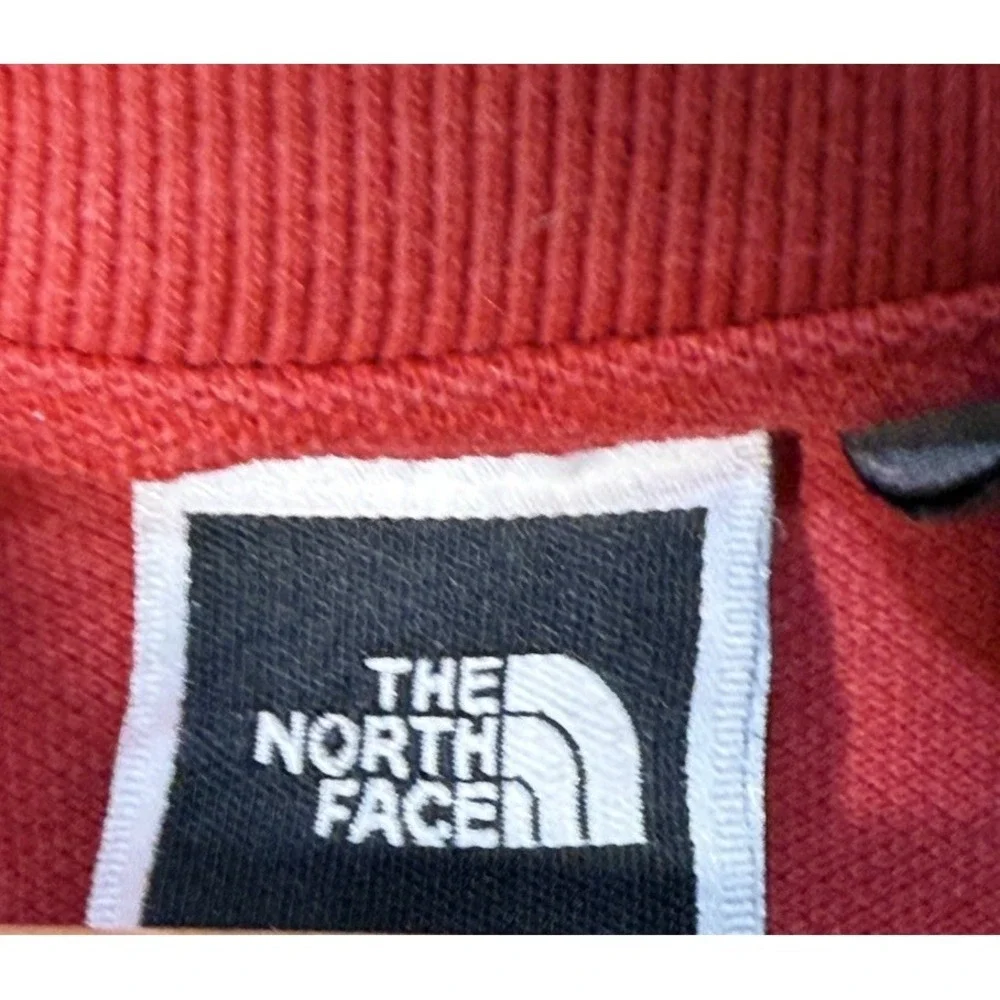 THE NORTH FACE Men's Cotton Polo Shirt‎ Red Embroidered Logo Size Large